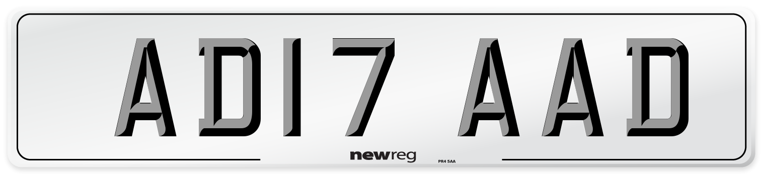 AD17 AAD Number Plate from New Reg